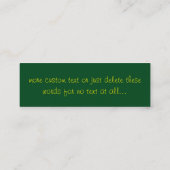 緑豊かな森の中の平和な仏像 スキニー名刺 (裏面)