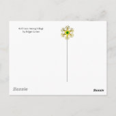 緑豊かな森の中の赤いキツネ ポストカード (裏面)