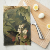 緑豊かな森の猫 キッチンタオル (四つ折り)