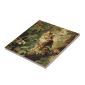 緑豊かな森の猫 タイル (側面)