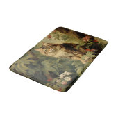 緑豊かな森の猫 バスマット (アングル)