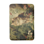 緑豊かな森の猫 バスマット (正面縦)