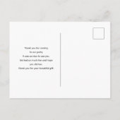 緑豊かな森林のそばの美しい滝　ありがとうございます ポストカード (裏面)