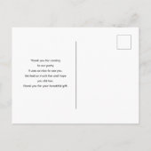 緑豊かな森林のそばの美しい滝 ありがとう ポストカード (裏面)