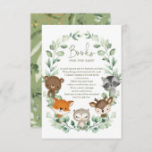 緑豊かな森林動物のベビー エンクロージャーカード (正面/裏面)