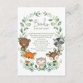 緑豊かな森林動物のベビー エンクロージャーカード (正面)