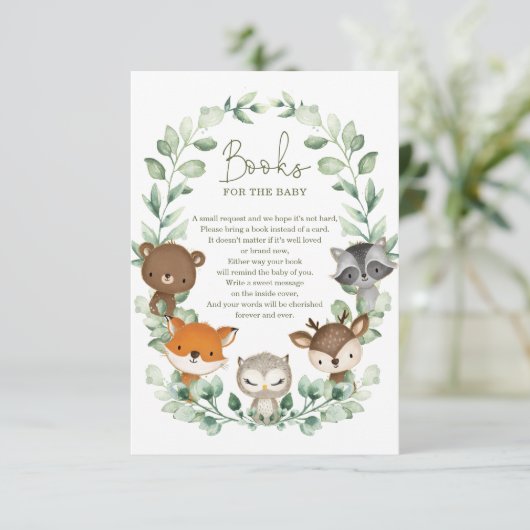 緑豊かな森林動物のベビー エンクロージャーカード (スタンド正面)