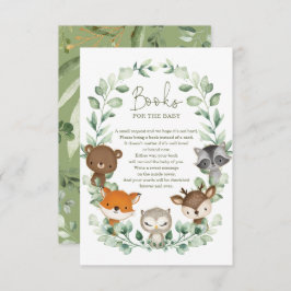 緑豊かな森林動物のベビー エンクロージャーカード