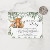 緑豊かな森林動物のベビー ノートカード (正面/裏面インサイチュ)