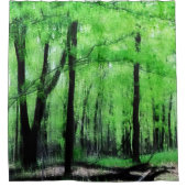 緑豊かな森 シャワーカーテン (正面)