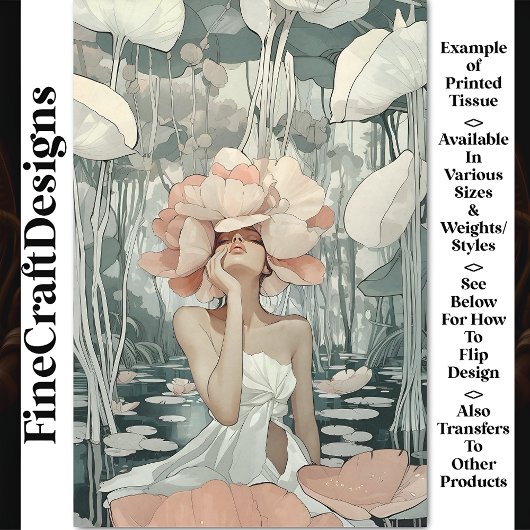 緑豊かな植物女神サンゴ、赤面CC2デコページ 薄葉紙