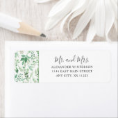 緑豊かな植物学MR&MRS差出人住所 ラベル (インサイチュ)