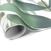 緑豊かな植物水の色のギフトラップ ラッピングペーパー (ロールコーナー)