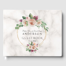 緑豊かな水の色オリーブの枝のリース結婚ズ ゲストブック