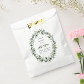 緑豊かな水の色オリーブの枝のリース結婚ズ フェイバーバッグ (封をした状態)