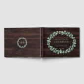 緑豊かな水の色ユーカリリース結婚ズ ゲストブック (全面)