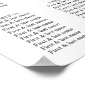  緑豊かな水彩葉と花 | ゴールド ポスター (角)