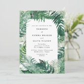 緑豊かな水結婚色 招待状 (スタンド正面)