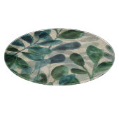 緑豊かな洗練さ – トロピカル葉 カッティングボード (角)