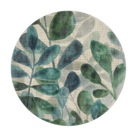 緑豊かな洗練さ – トロピカル葉 カッティングボード (正面)