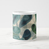 緑豊かな洗練さ – トロピカル葉 ジャンボコーヒーマグカップ (正面)