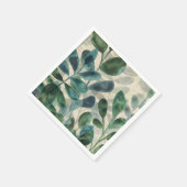 緑豊かな洗練さ – トロピカル葉 スタンダードカクテルナプキン (角)