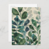 緑豊かな洗練さ – トロピカル葉 ポストカード (正面/裏面)