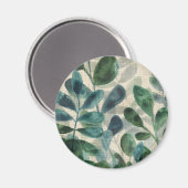 緑豊かな洗練さ – トロピカル葉 マグネット (正面/裏面)