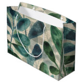 緑豊かな洗練さ – トロピカル葉 ラージペーパーバッグ (裏面アングル)