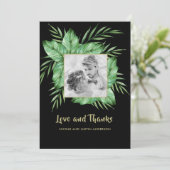 緑豊かな熱帯の緑の写真ありがとう サンキューカード (スタンド正面)