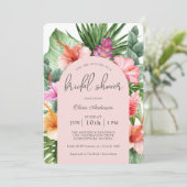 緑豊かな熱帯フローラブライダルシャワーとルアウ（ハワイ式宴会） 招待状 (スタンド正面)