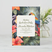緑豊かな熱帯フローラ卒業パーティーとルアウ(ハワイ式宴会) 招待状 (スタンド正面)