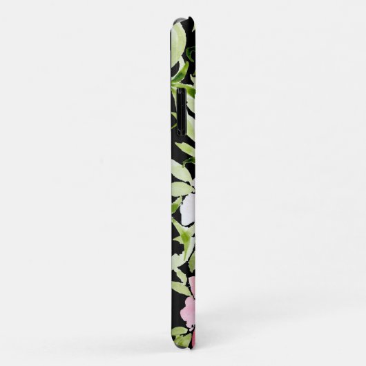 緑豊かな熱帯レッドピンクのフローラ葉の花 Case-Mate iPhoneケース (裏面/右)