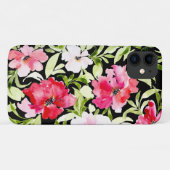 緑豊かな熱帯レッドピンクのフローラ葉の花 Case-Mate iPhoneケース (裏面(横))