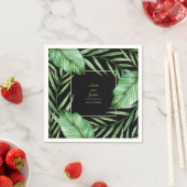 緑豊かな熱帯植物学結婚院 スタンダードカクテルナプキン (インサイチュ)