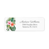 緑豊かな熱帯水のカラーフローラ ラベル (正面)