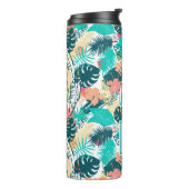 緑豊かな熱帯葉コラージモノグラム タンブラー (回転左)