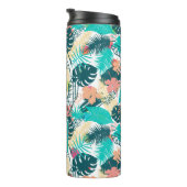 緑豊かな熱帯葉コラージモノグラム タンブラー (回転右)