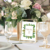 緑豊かな熱帯離れ緑の結婚テーブル番号 ノートカード