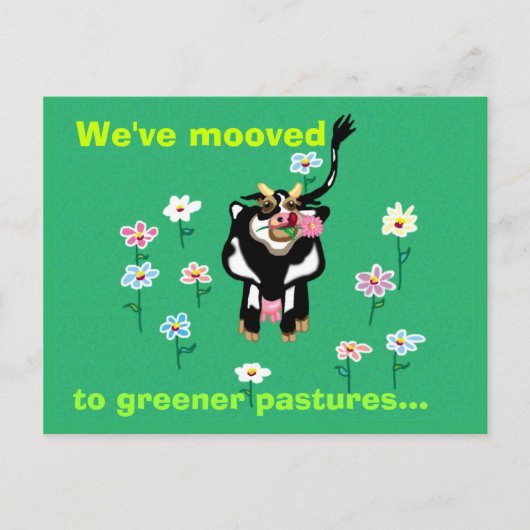 緑豊かな牧草地に移動… 案内ポストカード (正面)