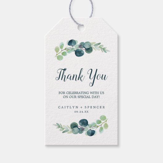 緑豊かな環境とユーカリありがとう ギフトタグ (正面)