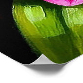 緑豊かな環境に鮮やかな蘭の花 ポスター (角)