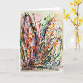 緑豊かな生命カード カード (黄色い花)