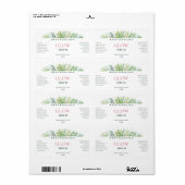 緑豊かな白血清ラベル ラベル (フルシート)