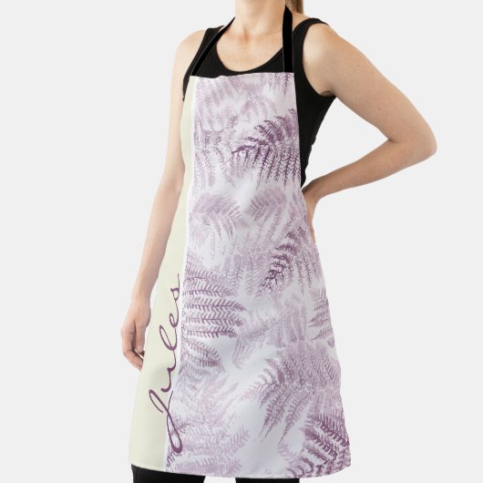 緑豊かな穏やかなピンクのシダが黄色 エプロン (インサイチュ)