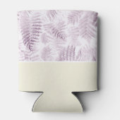 緑豊かな穏やかなピンクのシダが黄色 缶クーラー (裏面)