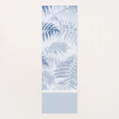 緑豊かな穏やかなブルーファズモノグラムイニシャル ヨガマット (裏面)