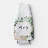 緑豊かな結婚トロピックスのボトルクールコジー ボトルクーラー (正面)
