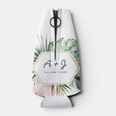 緑豊かな結婚トロピックスのボトルクールコジー ボトルクーラー (裏面)