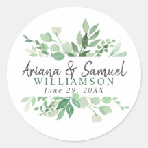 緑豊かな結婚式の引き出物シール